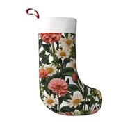 JDbncxe Large Christmas Stocking for Fireplace - Soft & Personalized Holiday Decor, Sweet bouquet Print Xmas Tree Accessory