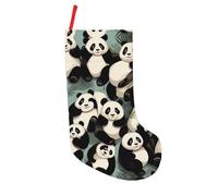JDbncxe Lying giant pandas Print 18in Christmas Stockings – Holiday Hanging Ornament for Fireplace, Xmas Tree, Family Party Decoration
