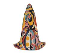 JDbncxe M Halloween Hooded Cape Art irregular lines Print â€“ Unisex Costume Cape for Cosplay, Comic Exhibition, Carnival Party