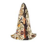 JDbncxe M Halloween Hooded Cape Bird house on the tree Print – Unisex Costume Cape for Cosplay, Comic Exhibition, Carnival Party