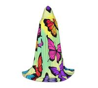 JDbncxe M Halloween Hooded Cape Butterfly Swarm Print – Unisex Costume Cape for Cosplay, Comic Exhibition, Carnival Party