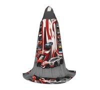 JDbncxe S Halloween Hooded Cape Artistic car craft Print â€“ Unisex Costume Cape for Cosplay, Comic Exhibition, Carnival Party