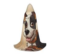 JDbncxe S Halloween Hooded Cape Cute Dalmatian Print â€“ Unisex Costume Cape for Cosplay, Comic Exhibition, Carnival Party