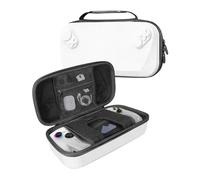 JDDWIN Carrying Case for ROG Xbox Ally/ROG Xbox Ally X,Portable Travel Bag, PU Leather Surface Waterproof Dustproof Large Capacity Storage Handbag Protective Cover Game Console Case(White)