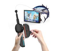 JDDWIN Fishing Rod Controller for Nintendo Switch 2 Joy-Con, Realistic Fishing Games Handle Grip Accessories Kit Compatible with Bass Pro Shops & Fishing Simulators