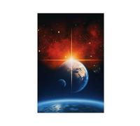 Jdekaec Exoplanets Earth Astronomy Astrophysics Canvas Poster Wall Art Decor Print Picture Paintings for Living Room Bedroom Decoration Unframe-style 16x24inch(40x60cm)