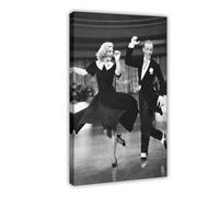 Jdekaec Fred Astaire And Ginger Rogers Dancing Canvas Poster Wall Art Decor Print Picture Paintings for Living Room Bedroom Decoration Frame-style 12x18inch(30x45cm)