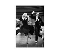 Jdekaec Fred Astaire And Ginger Rogers Dancing Canvas Poster Wall Art Decor Print Picture Paintings for Living Room Bedroom Decoration Unframe-style 12x18inch(30x45cm)
