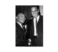 Jdekaec Martin Luther King And Malcolm X Canvas Poster Bedroom Decor Sports Landscape Office Room Decor Gift Unframe-style 12x18inch(30x45cm)