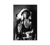 Jdekaec Native American Indian Chief Joseph Portrait Canvas Poster Bedroom Decor Sports Landscape Office Room Decor Gift Unframe-style 12x18inch(30x45cm)