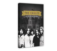 Jdekaec Rock Band Eagles Canvas Poster Wall Art Decor Print Picture Paintings for Living Room Bedroom Decoration Frame-style 12x18inch(30x45cm)