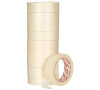 JDEL Masking Paper Tape 50 m x 30 mm 10 Rolls Tower Cream 30x50