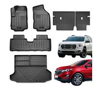Jdeymat Custom Fit 2018-2024 Chevy Equinox GMC Terrain Floor Mats Cargo Trunk Liner and Backrest Mat All Weather TPE Chevrolet Equinox Accessories (Full Set) (Not EV)
