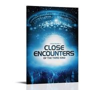 JDfenggu Close Encounters of The Third Kind Poster Wall Art Aesthetic Cover Poster Design Painting for Living Room Bed Room 24x36inch(60x90cm) Frame-style