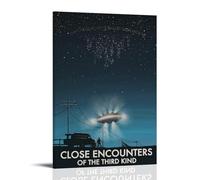 JDfenggu Close Encounters of The Third Kind Poster Wall Art Aesthetic Cover Poster Design Painting for Living Room Bed Room 20x30inch(50x75cm) Frame-style
