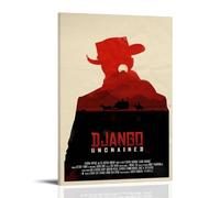 JDfenggu Django Unchained Poster Wall Art Aesthetic Cover Poster Design Painting for Living Room Bed Room 24x36inch(60x90cm) Frame-style