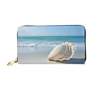 JDFHGNU A Big Conch Pattern, Women'S Wallet, Long Clutch Wallet, Credit Card Holder Wallet, Travel Coin Purse, Black, One Size