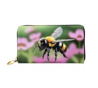 JDFHGNU A Little Bee Pattern, Women'S Wallet, Long Clutch Wallet, Credit Card Holder Wallet, Travel Coin Purse, Black, One Size