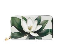 JDFHGNU A Magnolia Plant Pattern, Women'S Wallet, Long Clutch Wallet, Credit Card Holder Wallet, Travel Coin Purse, Black, One Size