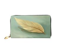 JDFHGNU A Yellowing Leaf Pattern, Women'S Wallet, Long Clutch Wallet, Credit Card Holder Wallet, Travel Coin Purse, Black, One Size