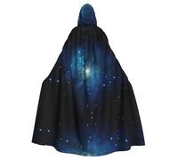 JDFHGNU Adult Hooded Cloak Unisex Masquerade Cloak Halloween Witch Cloak Christmas Party Robe Cape, Cosmic Starry Night Patterns