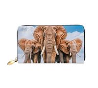 JDFHGNU African Elephant Pattern, Women'S Wallet, Long Clutch Wallet, Credit Card Holder Wallet, Travel Coin Purse, Black, One Size