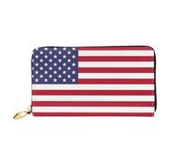 JDFHGNU American Flag Pattern, Women'S Wallet, Long Clutch Wallet, Credit Card Holder Wallet, Travel Coin Purse, Black, One Size