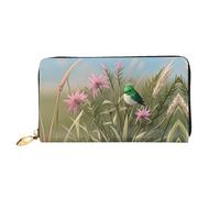 JDFHGNU Artemisia Emeraldis Bird Pattern, Women'S Wallet, Long Clutch Wallet, Credit Card Holder Wallet, Travel Coin Purse, Black, One Size