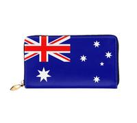 JDFHGNU Australian Flag Pattern, Women'S Wallet, Long Clutch Wallet, Credit Card Holder Wallet, Travel Coin Purse, Black, One Size