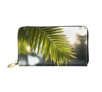 JDFHGNU Bamboo Leaf Pattern, Women'S Wallet, Long Clutch Wallet, Credit Card Holder Wallet, Travel Coin Purse, Black, One Size