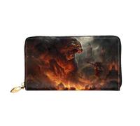 JDFHGNU Battle Monster Pattern, Women'S Wallet, Long Clutch Wallet, Credit Card Holder Wallet, Travel Coin Purse, Black, One Size