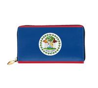 JDFHGNU Belize Flag Pattern, Women'S Wallet, Long Clutch Wallet, Credit Card Holder Wallet, Travel Coin Purse, Black, One Size