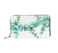 JDFHGNU Berry Leaf Branches Pattern, Women'S Wallet, Long Clutch Wallet, Credit Card Holder Wallet, Travel Coin Purse, Black, One Size