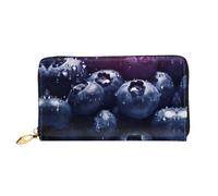 JDFHGNU Big Blueberry Pattern, Women'S Wallet, Long Clutch Wallet, Credit Card Holder Wallet, Travel Coin Purse, Black, One Size