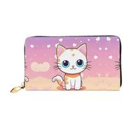 JDFHGNU Big Eyed Kitten Pattern, Women'S Wallet, Long Clutch Wallet, Credit Card Holder Wallet, Travel Coin Purse, Black, One Size