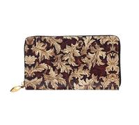 JDFHGNU Big Leaf Pattern, Women'S Wallet, Long Clutch Wallet, Credit Card Holder Wallet, Travel Coin Purse, Black, One Size