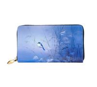 JDFHGNU Bird On A Reed Branch Pattern, Women'S Wallet, Long Clutch Wallet, Credit Card Holder Wallet, Travel Coin Purse, Black, One Size