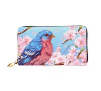 JDFHGNU Bird On Flower Pattern, Women'S Wallet, Long Clutch Wallet, Credit Card Holder Wallet, Travel Coin Purse, Black, One Size
