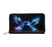 JDFHGNU Bird Surrounded By Starlight Pattern, Women'S Wallet, Long Clutch Wallet, Credit Card Holder Wallet, Travel Coin Purse, Black, One Size
