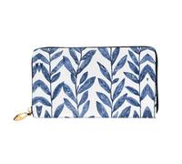 JDFHGNU Blue Watercress Pattern, Women'S Wallet, Long Clutch Wallet, Credit Card Holder Wallet, Travel Coin Purse, Black, One Size