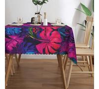 JDFHGNU Brightly Colored Leaves Tablecloth for Rectangular Vintage Wedding Table Cloths for Dinner Tea Party Decor Home 54 X 72 in