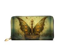 JDFHGNU Butterfly Sail Pattern, Women'S Wallet, Long Clutch Wallet, Credit Card Holder Wallet, Travel Coin Purse, Black, One Size