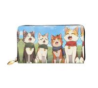 JDFHGNU Cartoon Cat Pattern, Women'S Wallet, Long Clutch Wallet, Credit Card Holder Wallet, Travel Coin Purse, Black, One Size