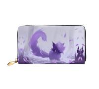 JDFHGNU Cartoon Long Tail Cat Pattern, Women'S Wallet, Long Clutch Wallet, Credit Card Holder Wallet, Travel Coin Purse, Black, One Size