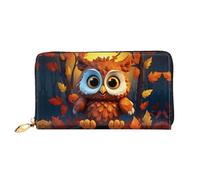 JDFHGNU Cartoon Owl Pattern, Women'S Wallet, Long Clutch Wallet, Credit Card Holder Wallet, Travel Coin Purse, Black, One Size