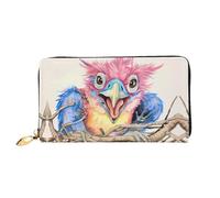 JDFHGNU Cartoon Patriarch Bird Pattern, Women'S Wallet, Long Clutch Wallet, Credit Card Holder Wallet, Travel Coin Purse, Black, One Size