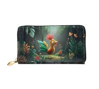 JDFHGNU Cartoon Rooster Pattern, Women'S Wallet, Long Clutch Wallet, Credit Card Holder Wallet, Travel Coin Purse, Black, One Size