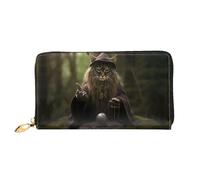 JDFHGNU Cat Divination Pattern, Women'S Wallet, Long Clutch Wallet, Credit Card Holder Wallet, Travel Coin Purse, Black, One Size