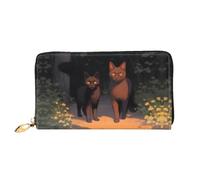 JDFHGNU Cat Out Of The Shadows Pattern, Women'S Wallet, Long Clutch Wallet, Credit Card Holder Wallet, Travel Coin Purse, Black, One Size