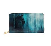 JDFHGNU Cat With Sword Pattern, Women'S Wallet, Long Clutch Wallet, Credit Card Holder Wallet, Travel Coin Purse, Black, One Size